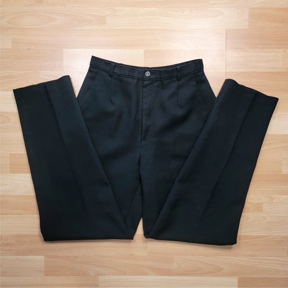 Levi's Black Trousers Flat Front Straight Leg